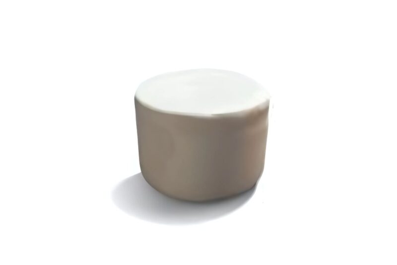 Ivory Ellagance Pouf - Image 1