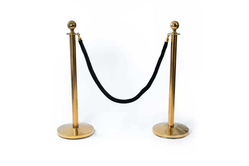 Golden poles & black rope - Image 1