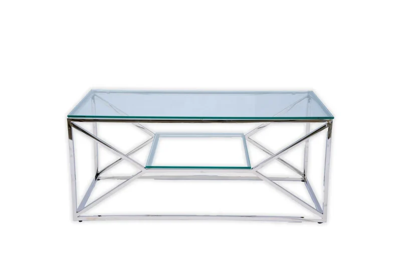 Silvery espresso coffee table - Image 1
